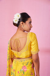 Jia Yellow Hand Embroidered Blouse